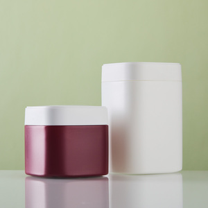 Vente en gros de flacons en plastique HDPE de qualité alimentaire de 500 ml et 1000 ml, flacons carrés pour compléments alimentaires, pots en plastique pour protéines en poudre avec bouchon - Product Image 1