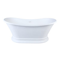 Baignoire ovale moderne en pierre acrylique personnalisée, livraison gratuite