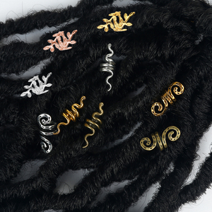 AliLeader Alliage Retro Vintage <span class=keywords><strong>Viking</strong></span> Metal Hair Warping Rings Spiral Hair Coils Beard Cuffs Decoration - Product Image 1