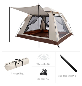 Tienda de campaña impermeable para 4 personas, tienda de campaña con apertura rápida, precio de fábrica, venta al por mayor - Product Image 5