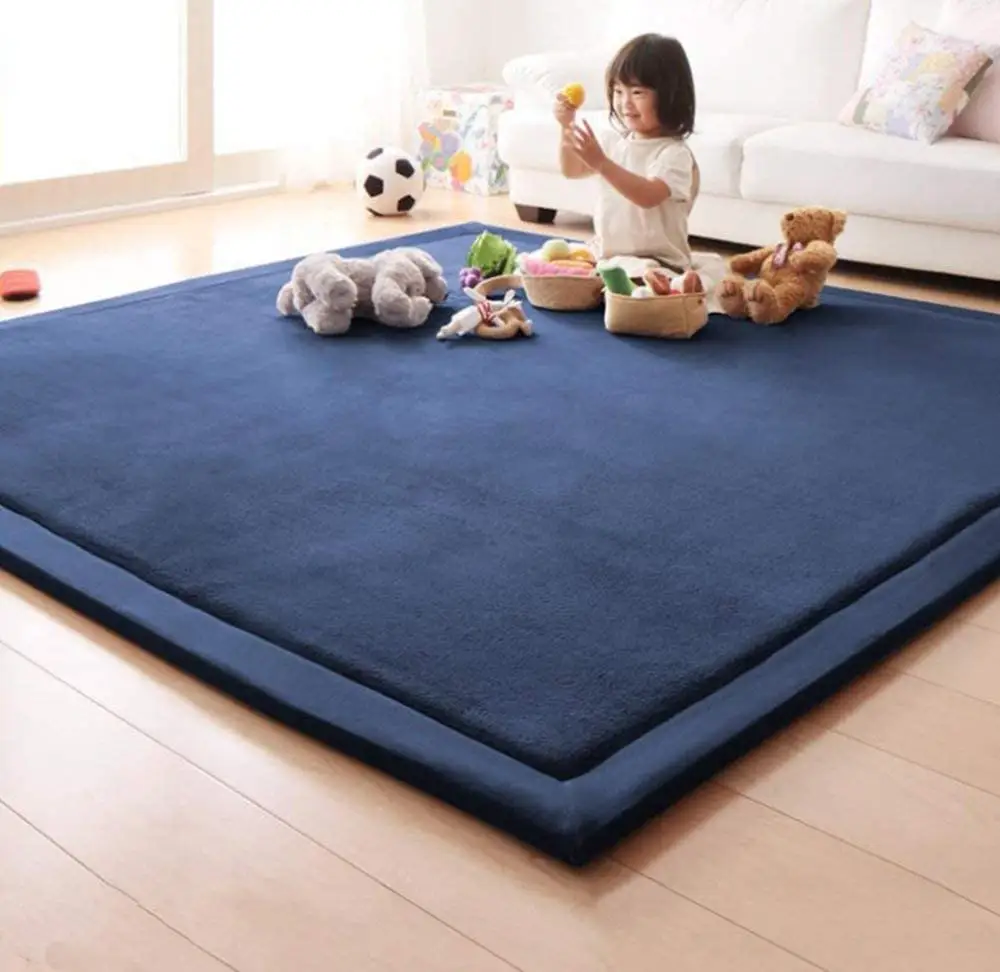 Tatami Gebied Tapijt Coral Fleece Kids Play Mat Zitkamer Memory Foam Center Tapijt Extra Grote Vloerkleed