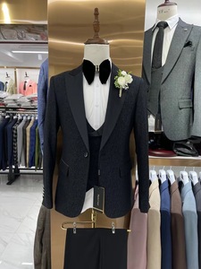 Traje de esmoquin <span class=keywords><strong>formal</strong></span> Burdeos Traje de <span class=keywords><strong>boda</strong></span> <span class=keywords><strong>para</strong></span> <span class=keywords><strong>hombre</strong></span> con cuello de terciopelo y diseño de flores - Product Image 5