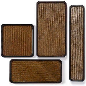 Bamboo mat <b>tea</b> tray, dry brewing table, Song Dynasty <b>tea</b> <b>set</b>, tray, teapot holder, drop shipping available. - Product Image 5