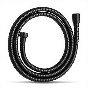 Tuyau de <span class=keywords><strong>douche</strong></span> <span class=keywords><strong>flexible</strong></span> moderne tressé électroplaqué en laiton noir mat, anti-pli, en acier inoxydable, longueur 1,5 m, pour animaux de compagnie - Product Image 1