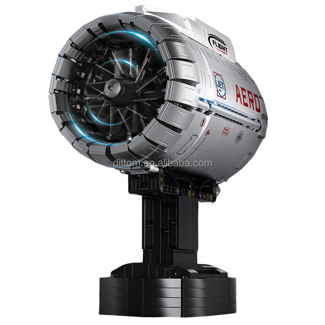 DIY Aircraft Turbofan Engine Model Building Blocks Educational Aerospace Plastic Toys for Kids