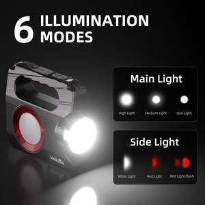 ไฟฉาย LED พลังงานแสงอาทิตย์แบบมือหมุน กันน้ำ ความสว่างสูง 800 ลูเมนส์ แบตเตอรี่ 8000mAh ชาร์จได้ ใช้ในกรณีฉุกเฉิน ตั้งแคมป์ เดินป่า ตกปลา กิจกรรมกลางแจ้ง - Product Image 2