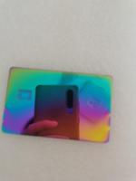 Cartes de Débit VISA GAB en Métal Miroir Or 24K Arc-en-Ciel Vierge avec Puce et Bande Magnétique