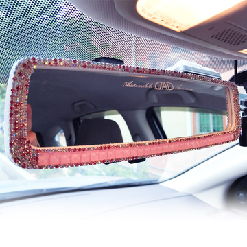 Decorazione Auto Rosa Set 2 Sottobicchieri Auto Antiscivolo Con Strass & Copripulsante Start Stop In Gomma Morbida (7x7 Cm) - Rosa Regalo Auto Personalizzato