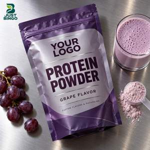 Poudre de protéines en sachets de style Kraft, fabrication en usine avec formules nutritionnelles personnalisées - Product Image 1