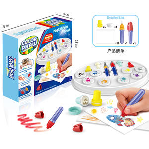 Mainan papan gambar, kreatif DIY anak-anak menggambar mainan plastik berpura-pura bermain prasekolah pendidikan seni lukis - Product Image 2