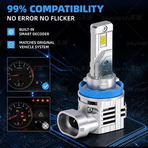 L1 H11 LED Headlights For Truck 9 32V Stable Driver Bright White Aluminum Body Halogen Replacement Wholesale Factory - Product Image 3