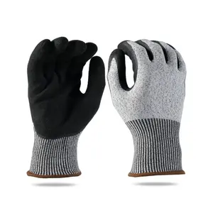 Высококачественные перчатки нитриловые песчаные En388, устойчивые к истиранию и износу, защитные рабочие перчатки уровня 5, рабочие перчатки с защитой от захвата