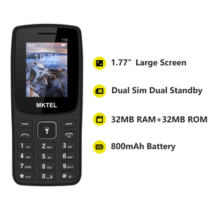 Téléphone mobile UNIWA 110 double carte SIM avec batterie Type-C BL 5C, écran 1,77 pouces, téléphone à clapet prenant en charge l'espagnol et le français - Product Image 4