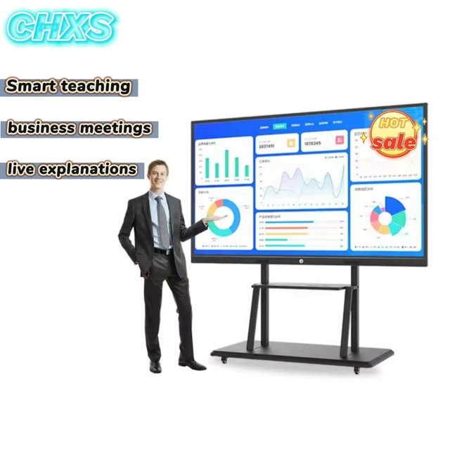 CHXS 55/65/75/86/100 Inch 20-Point Touch 4K Interactive Smart Board with Android/Windows OS