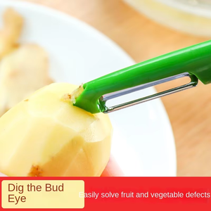 ANYA Benutzerdefiniertes Logo Doppelköpfiger Manueller Edelstahl Tragbarer Melonenschäler Obst- und Gemüseschneider Essentielles Haushalts-Küchengerät - Product Image 5