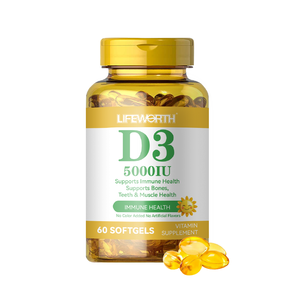 Lifeworth Private Label Vitamine D3 K2 Softgel <span class=keywords><strong>Capsules</strong></span> Oem Vis Leverolie Voor Volwassenen - Product Image 2