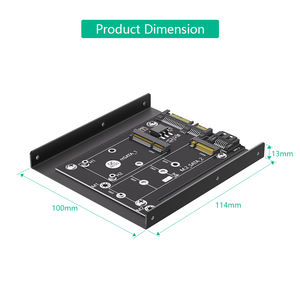 Nueva tarjeta adaptadora convertidora 2 en 1 MSATA/<span class=keywords><strong>M</strong></span>.2 NGFF SSD a Dual SATA3 con soporte HDD de 3,5 pulgadas disponible - Product Image 4