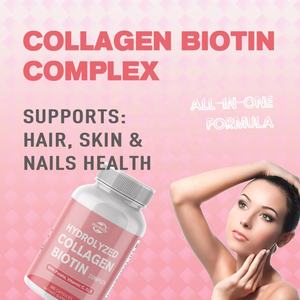 Suplementos de Colágeno y Vitamina C en Cápsulas con Biotina para la Piel, Venta Caliente OEM ODM - Product Image 4