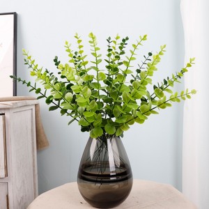 Branches d'eucalyptus artificielles en fil plastique, haute simulation, pour décoration intérieure, matériel pour arrangement en vase cylindrique - Product Image 2