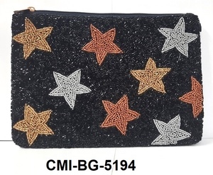 NOUVEAU DESIGN TRAVAIL PERLE FAIT MAIN 2025 EMBRAYAGE pour FEMMES PARTY et EVENING STAR ZIPPER CLUTCH - Product Image 1