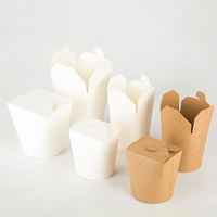 Take Out Fast Food Packaging Take Food Doner Box, Boîte à pâtes 750ml Kraft, Boîte à nouilles en papier Boîte Doner Boîte d'impression Kebab