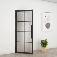 Puerta Francesa de Hierro, Diseño Clásico Directo de Fábrica, Insonorizada, con Doble Vidrio, Puerta Exterior para Patio