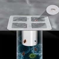 Maille autocollants salle de bain évier crépine auto-adhésif jetable douche Drain cheveux attrape autocollant pour douche baignoire