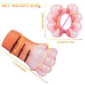 Masturbador masculino de pata de tigre de fantasía con exterior peludo y túnel de silicona realista juguete de un solo canal de tacto suave para juego en solitario - Product Image 5