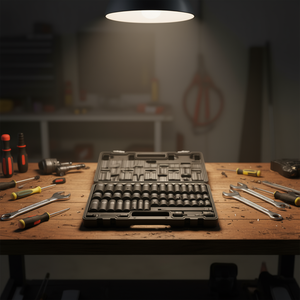 Juego de Llaves de Impacto VEXTOR de 48 Piezas, 3/8 Pulgadas, con Junta Universal de Acero, Estuche de Almacenamiento, Accesorios para Herramientas Eléctricas SAE - Product Image 2