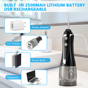 Irrigadores de dientes con carga usb tipo c, irrigador dental ultrasónico con chorro de agua - Product Image 3