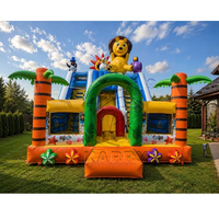 Château gonflable KARRY avec toboggan et piscine à balles - Matériel PVC, capacité 300-500 kg, garantie 3 ans, idéal pour les locations événementielles