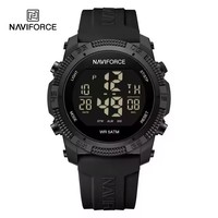 Jam Tangan Digital Naviforce NF7104 7104 Logo Kustom Grosir Pria Tali Silikon Jam Tangan Sport OEM ODM LED Bercahaya Kalender