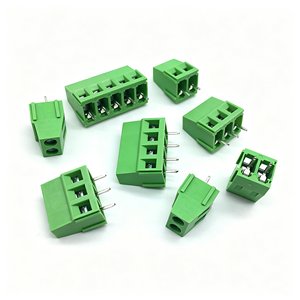 Bloque de terminales de tornillo verde de 2 pines para montaje en PCB, paso de 5.08 mm, 15 A, 300 V, carcasa de PBT - Product Image 4
