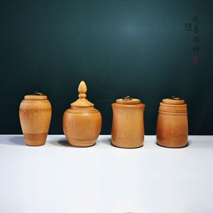 Seau de rangement pour thé en bambou écologique fait main avec motif musical et floral, style autel personnalisable - Product Image 2