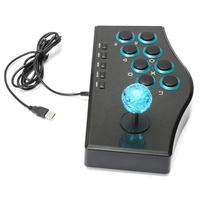 Manette de jeu USB Rocker Arcade avec moteur de vibration, stick de combat arcade, contrôleur de jeu de combat de rue pour PC Android