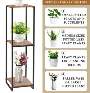 Soporte de Hierro de 3 Niveles, Moderno, Resistente y Duradero, para Plantas de Interior, para Sala de Estar, Balcón, Patio, Jardín, Soporte Alto para <span class=keywords><strong>Macetas</strong></span> de Esquina - Product Image 5