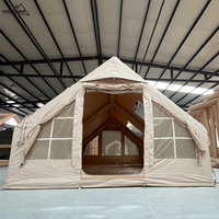 Tente de camping gonflable de luxe LT-12 quatre saisons, imperméable, en tissu Oxford, 12 places, une chambre, un salon, montage rapide et automatique