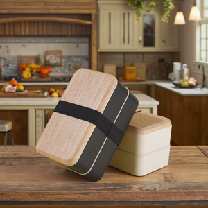 Japanese Style Lunch Box Set for Hotel Amenities and Corporate Gift <strong>Programs</strong> <strong>Two</strong> Layer Design with Complete Accessories - Product Image 1