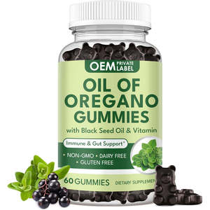 Gomitas de Aceite de Orégano y Semilla Negra para Adultos, con Vitamina D3 y Carvacrol, para el Apoyo Inmunológico, Digestivo y Antioxidante (OEM/ODM) - Product Image 1