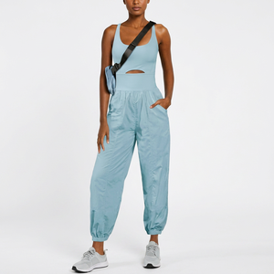 Mono Deportivo de Una Pieza para Mujer con Logotipo Personalizado, Control de Abdomen, Ajustado, Sexy, para Yoga, 100% Poliéster, Cuello en V Cruzado - Product Image 1