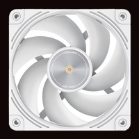 Refroidisseur d'eau COOLLEO N28-W15 120mm Ventilateur de refroidissement CPU Blanc 4 broches PWM Ventilateur de boîtier d'ordinateur Refroidissement du processeur