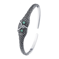Bracelet en argent FY-SL48 Owl pour femmes, design minimaliste vintage unique, accessoire tendance haut de gamme