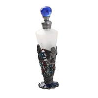 Flacon compte-gouttes en verre émaillé conique de 25 ml, décoratif 'Angel Girl', vide et rechargeable pour huiles essentielles, avec applicateur