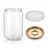 Boîtes en PET transparentes avec couvercle facile à ouvrir pour l'emballage de boissons, de sodas, de lait, de jus, de thé