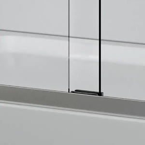 Porte de douche coulissante en verre trempé sans cadre de haute qualité Boye, blanc poli, pour salle de bain d'hôtel/appartement, salle de douche à une seule ligne - Product Image 4