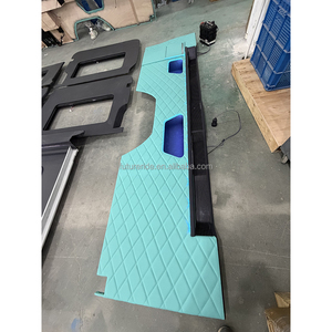 Mercedes Sprinter W907 OEM Interior Kit Teal Quilted Style <b>Illuminated</b> Ceiling Blue Custom - Product Image 4