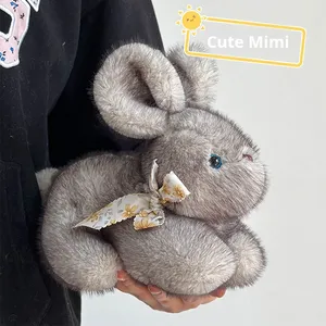 Peluche Lapin de Pâques Réaliste en Tissu Vison Classique, Douce et Idéale pour Cadeaux Promotionnels – Vente Flash - Product Image 3