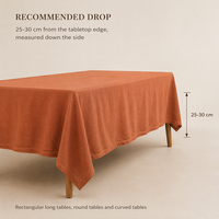 Nappe de table hôtelière double épaisseur à bords bruts 25-30cm pour mariages et banquets, vente en gros, logo personnalisé, fournisseur OEM ODM