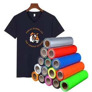 Angelacrox, camiseta textil imprimible personalizada, rollos de vinilo de transferencia de calor Pu, Flex HTV, planchado para el logotipo de la ropa