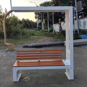 Bangku <span class=keywords><strong>Lakeside</strong></span> untuk bangku taman dan taman pergola furnitur luar ruangan bangku taman luar ruangan modern Panjang